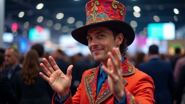 Boost your booth engagement with a trade show magician